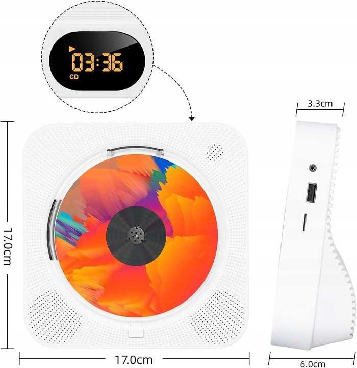 Odtwarzacz CD Bluetooth Liphier Uszkodzony Laser Radio USB AUX