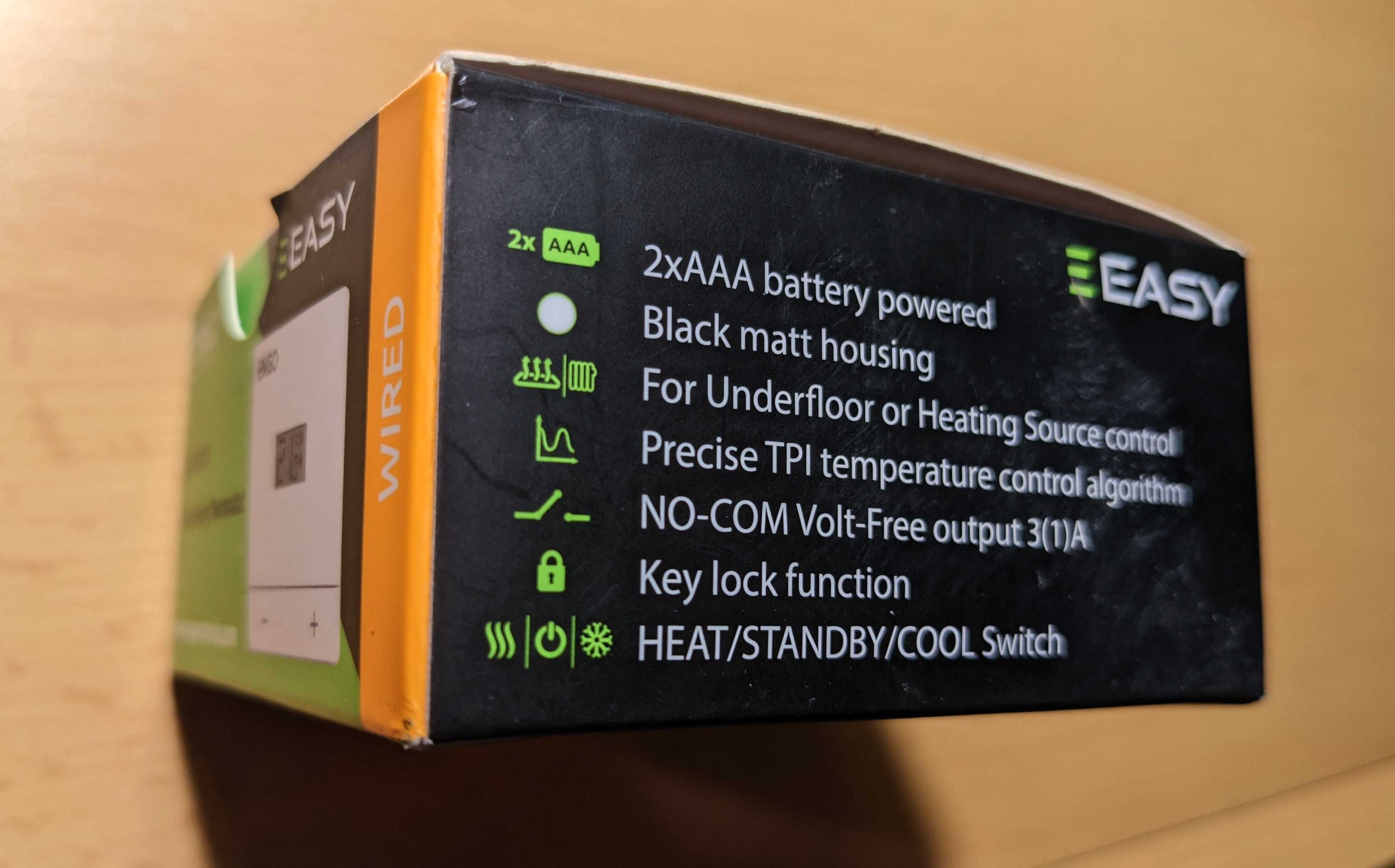 Engo Regulator Temperatury EASYBATW Przewodowy Biały