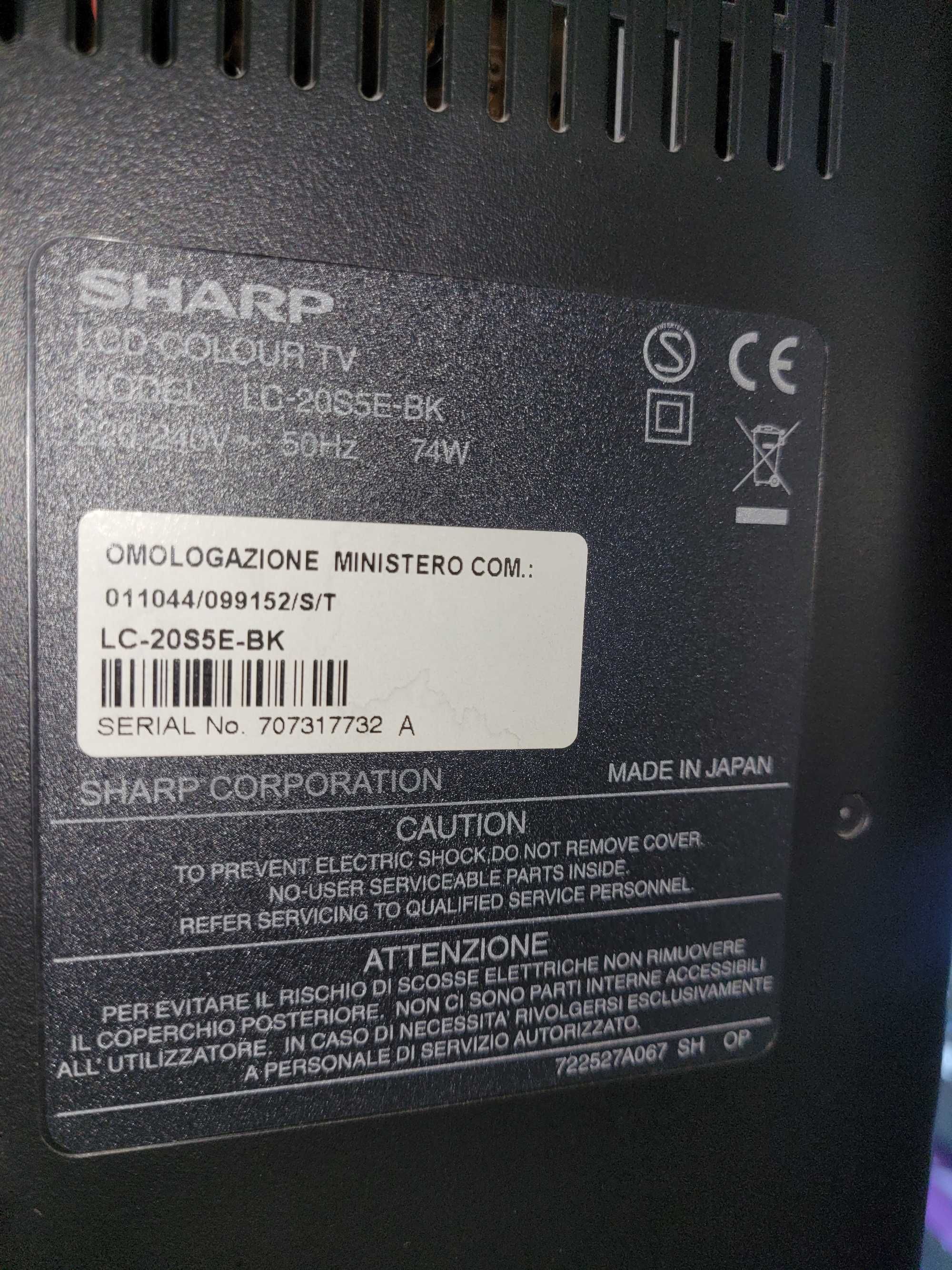 Telewizor Sharp Aquos LC 20S5E-BK 20"