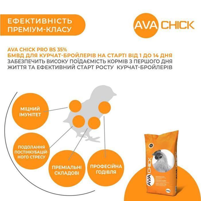 БМВД Старт для бройлера AVA Chick PRO BS 35%