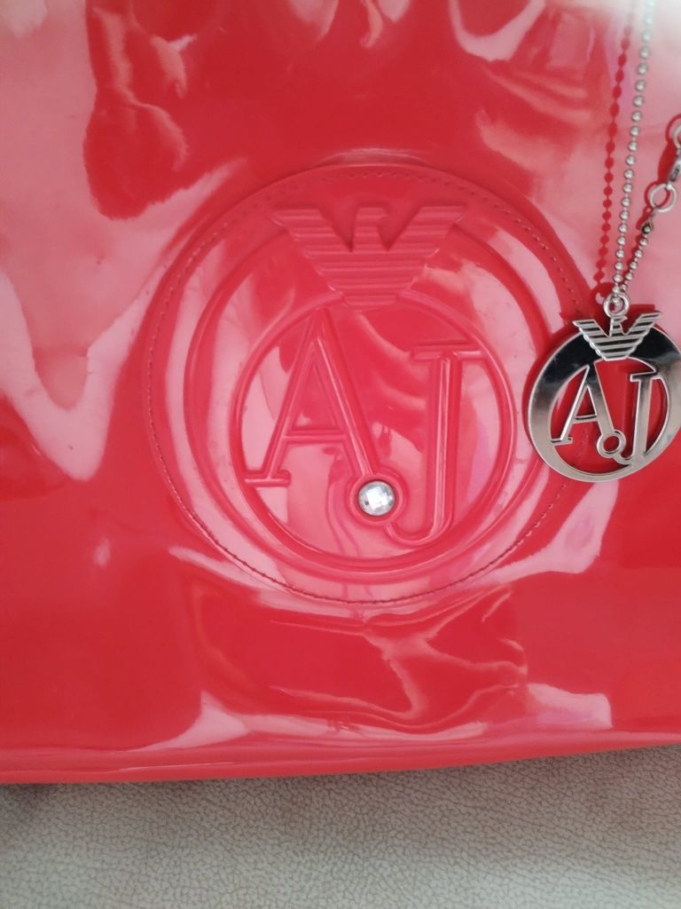 Mala de mão vermelha Armani Jeans