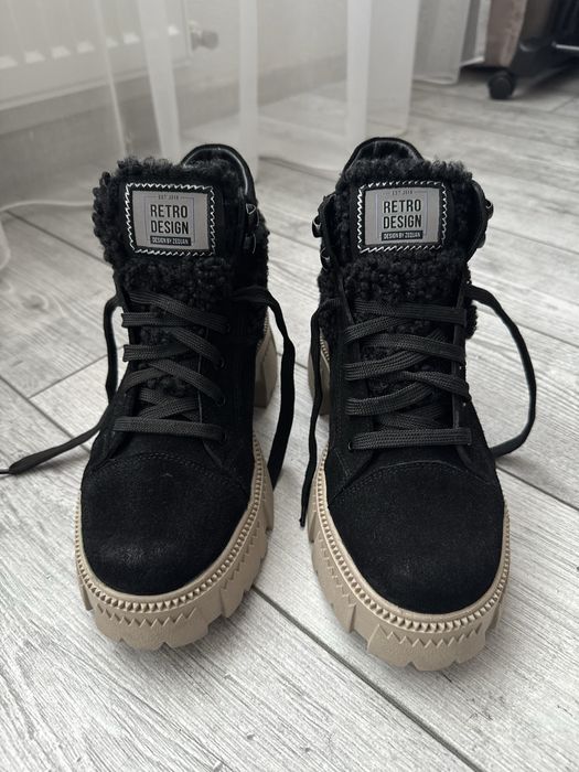 Женские зимние ботинки (замш, мех)