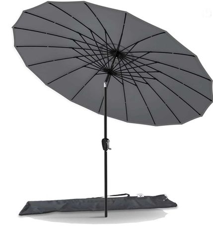 VOUNOT Shanghai parasol przeciwsłoneczny, okrągły, 270 cm, z korbą