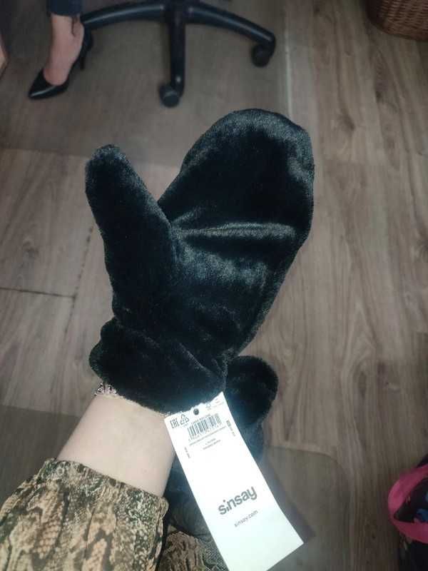 nowe rękawiczki damskie futrzane