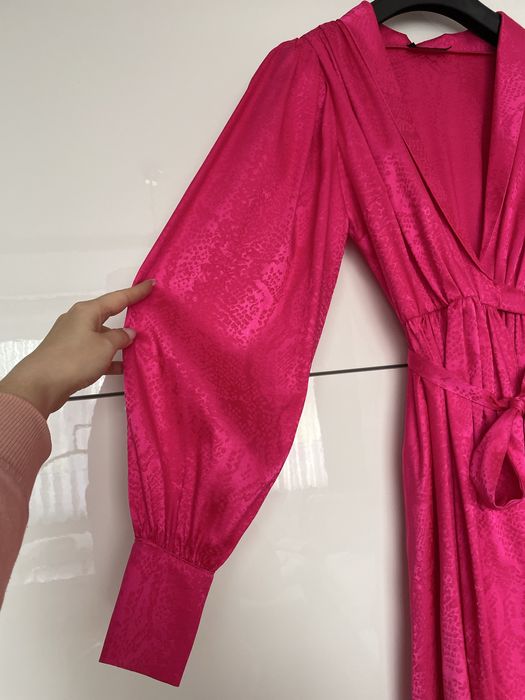 Przepiękna kopertowa sukienka, rozmiar 36