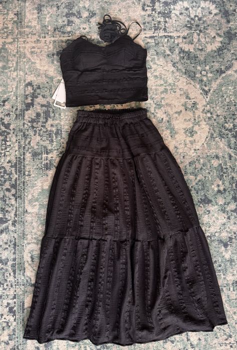 Komplet top+spódnica+hoker xs/s