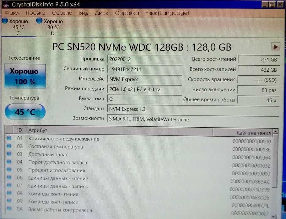 Ноутбук — HP 15-DB — R 2200U / DDR4 8 / SSD 128 + HDD 750 — 2019 год