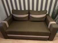 Sofa rozkładana brązowa