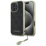Guess GUHCP16LGF4GGR iPhone 16 Pro 6.3" czarny/black hardcase 4G Charm