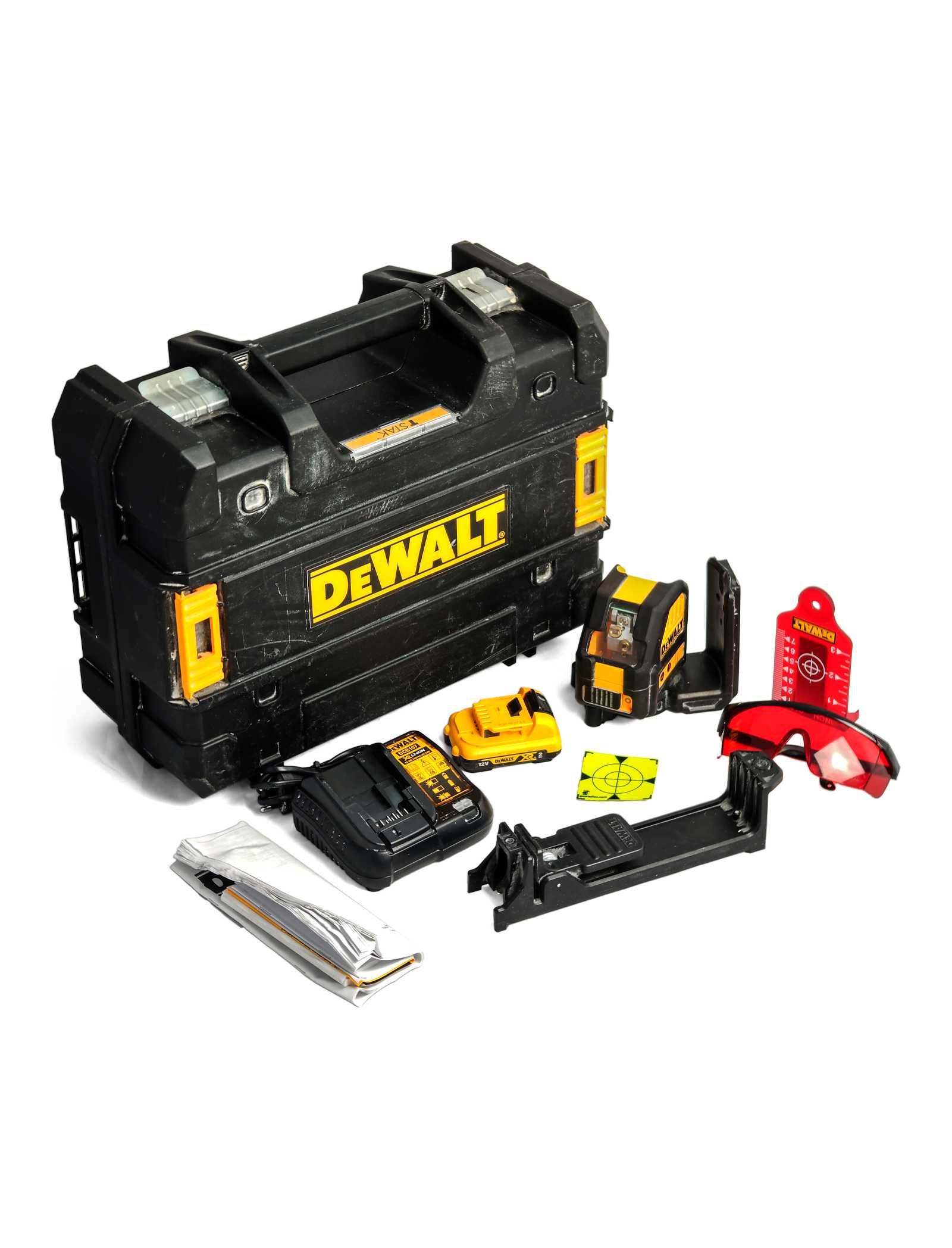Laser krzyżowy czerwony DeWalt DCE088R 12V | Komplet!