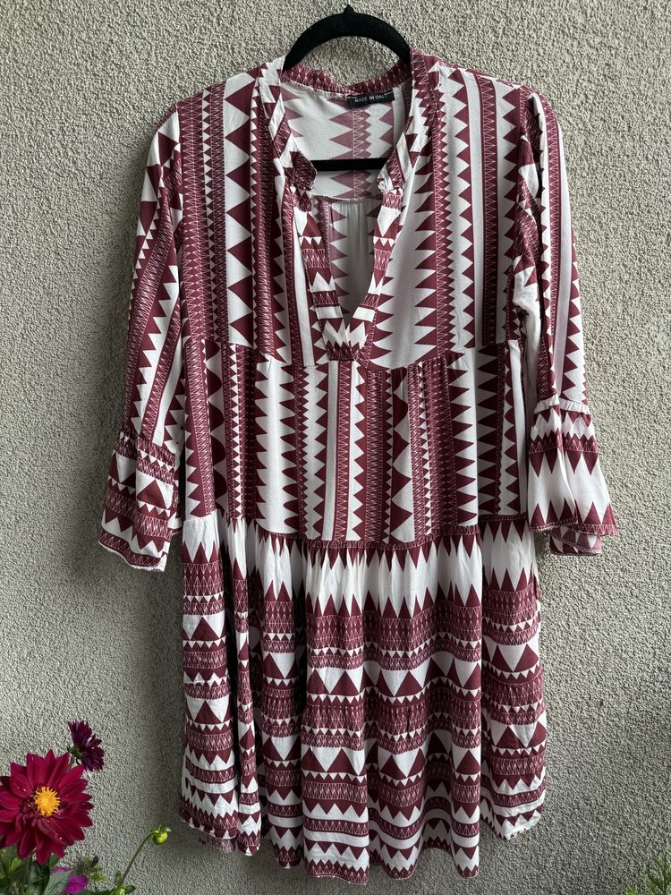Sukienka letnia, rękaw 3/4 Made in Italy rozm 38