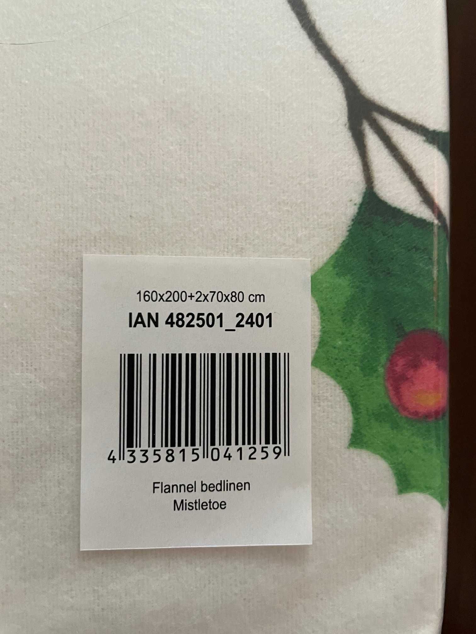 NOWA pościel flanelowa 160x200, poduszki 70x80 (2 szt), zamki, bawełna