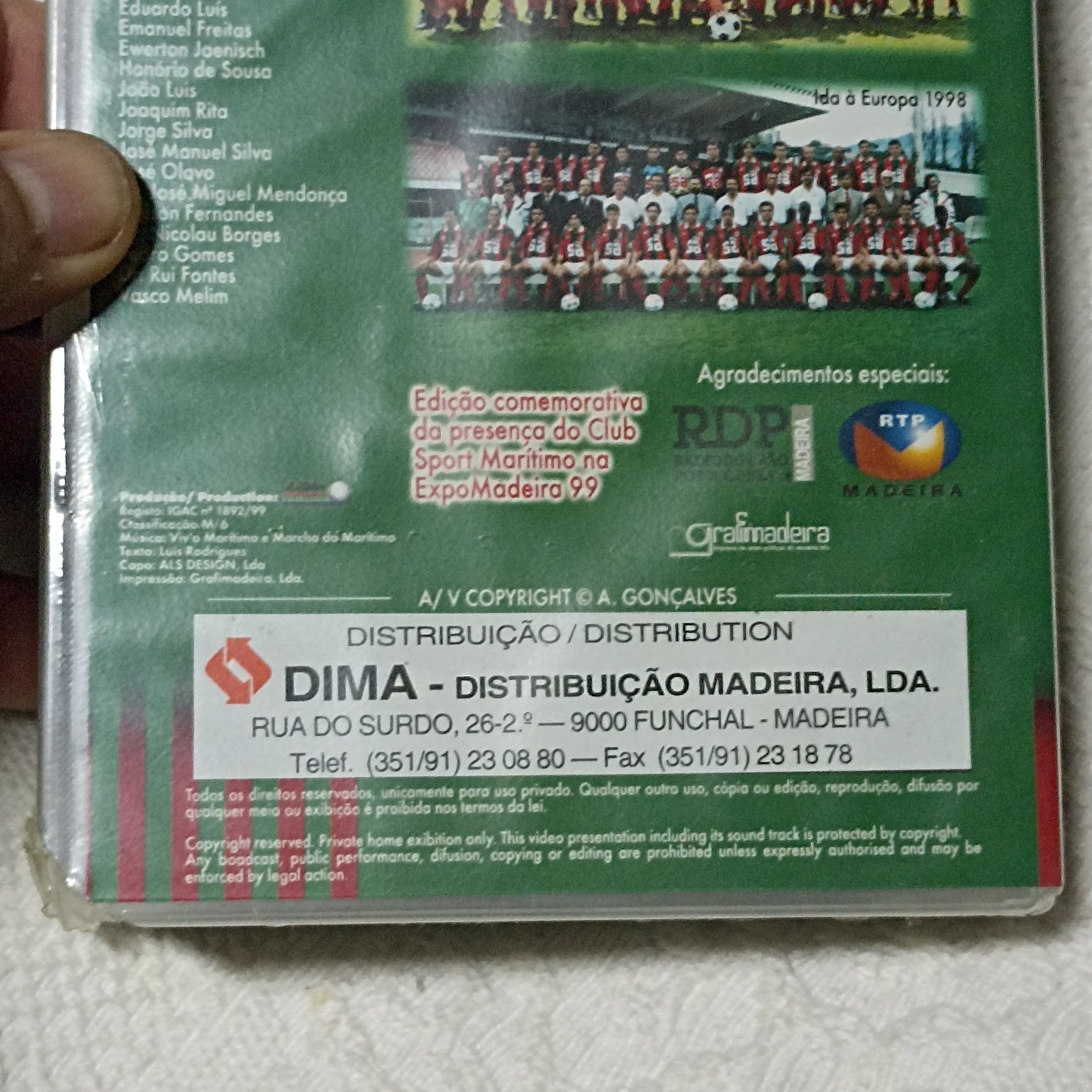 VHS do Club Sport Marítimo novo e selado