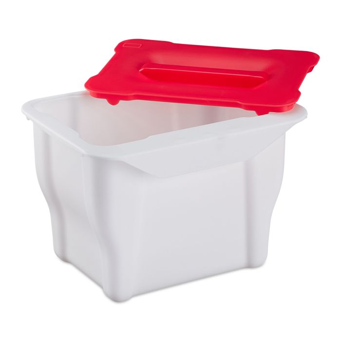 Kosz Kuchenny Wiszący 5 L Biały/Czerwony