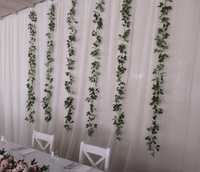 Długie girlandy roślinne kwiatowe sztuczne ślubne
