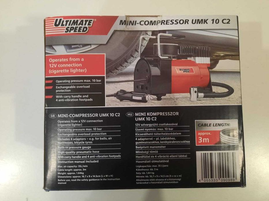 Автомобільний компресор Ultimate speed UMK 10 C2, Німеччина