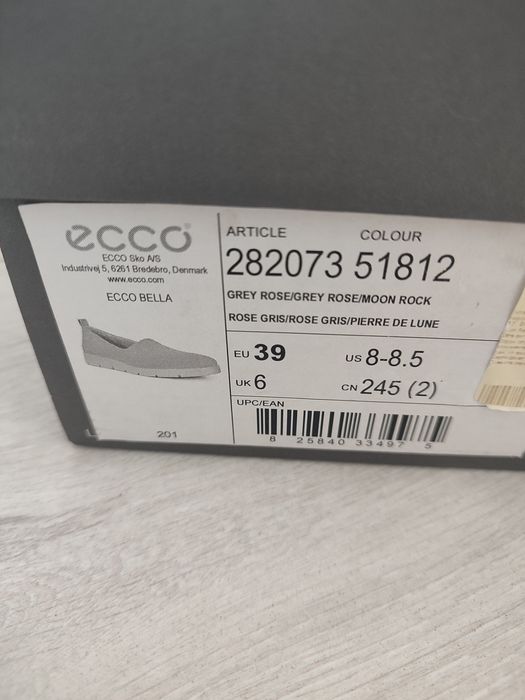 Сліпони, макасіни, туфлі Ecco Bella 38-39 р