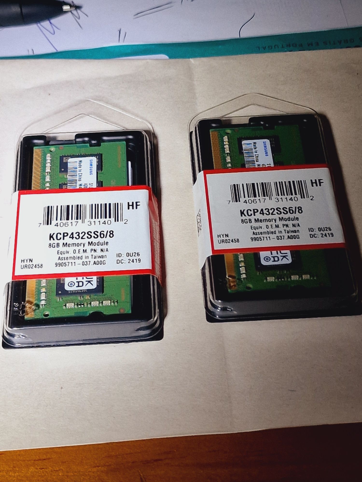 Kingston Memória RAM KCP432SS6/8 1x8GB DDR4 3200Mh
