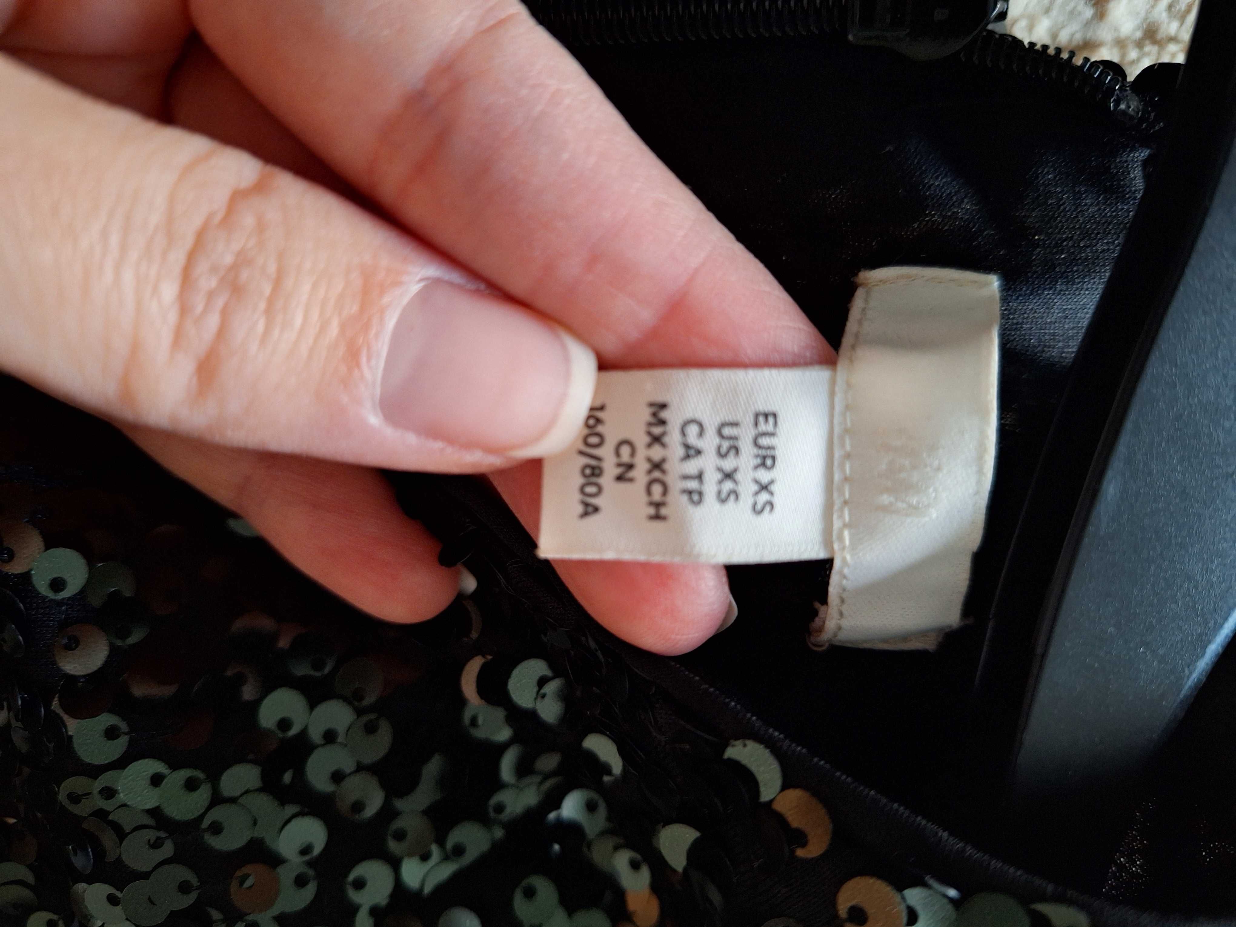 Sukienka cekinowa H&M rozm. XS