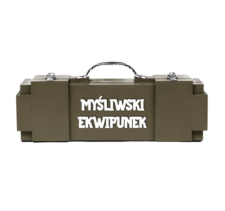 Skrzynka MYŚLIWSKI EKWIPUNEK - Unikalny Prezent dla myśliwego lesnika