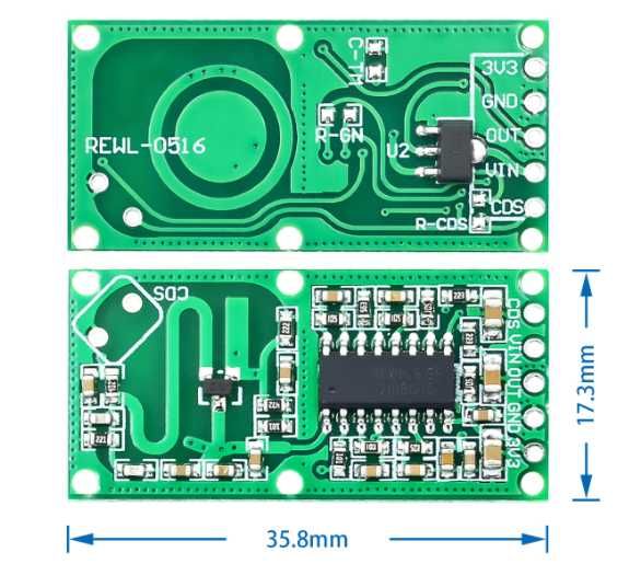 микроволновый датчик движения RCWL-0516