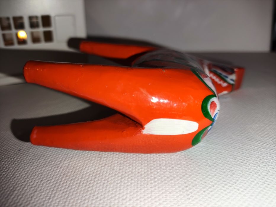 Nr22. Konik szwedzki czerwony drewniany oryginalny Äkta Datahemslöld