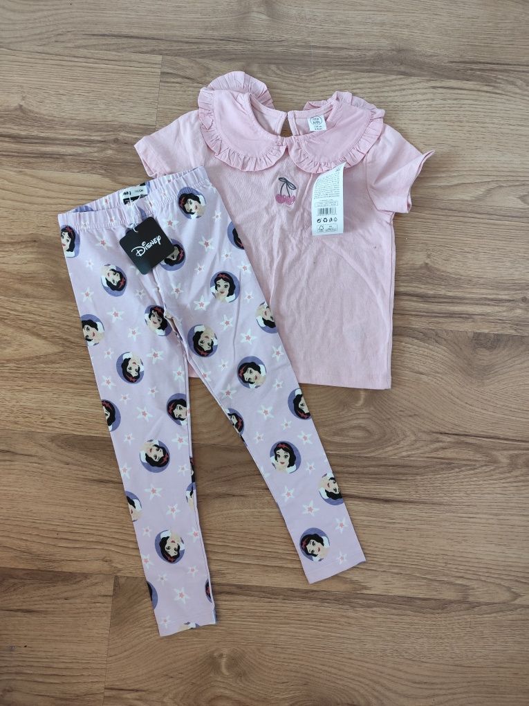 Komplet 116 legginsy koszulka Disney królewna śnieżka