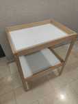 Trocador fraldas faia e branco IKEA SNIGLAR