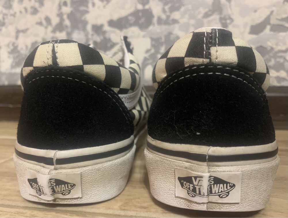 Кеди низькі чорні в клітинку Vans old skool 36.5 розмір