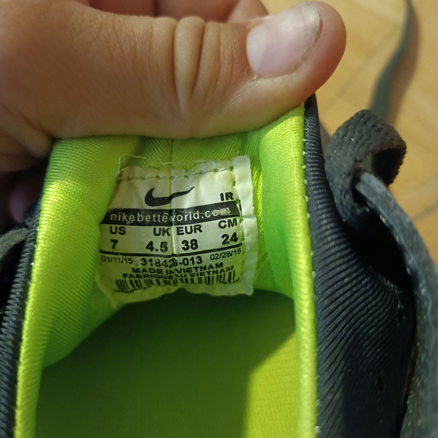 Buty Nike huarache czarno limonkowe