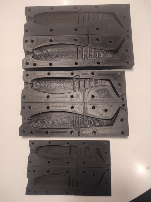 Formy do odlewania wędkarskich przynęt gumowych