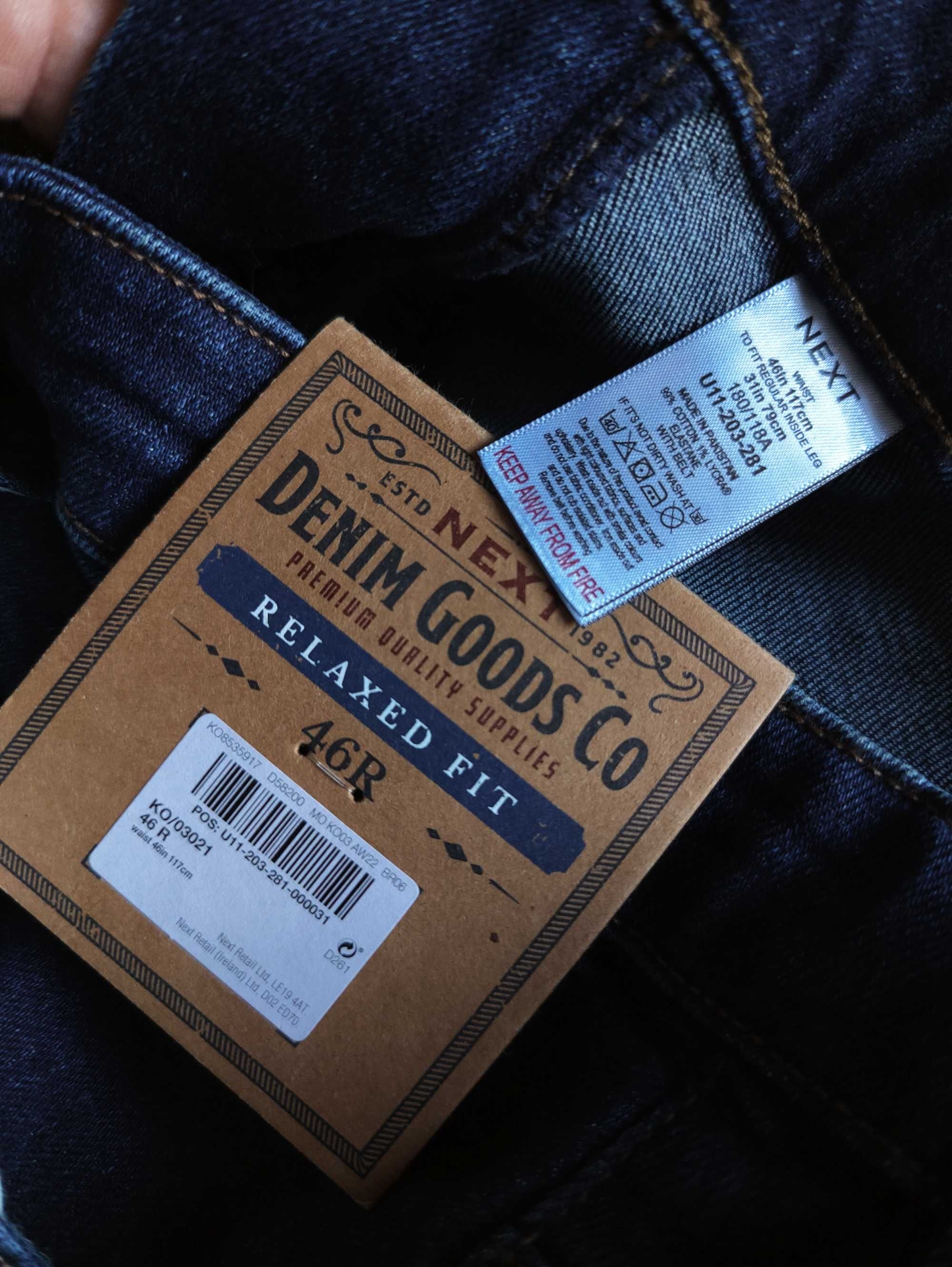 Джинсы Next jeans United Kingdom w46 stretch navy.