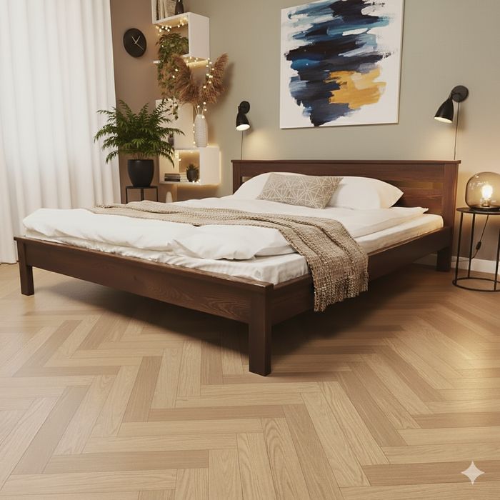 Ліжко  двоспальне, ліжко дерев'яне,ліжко біле,ліжко 160х200