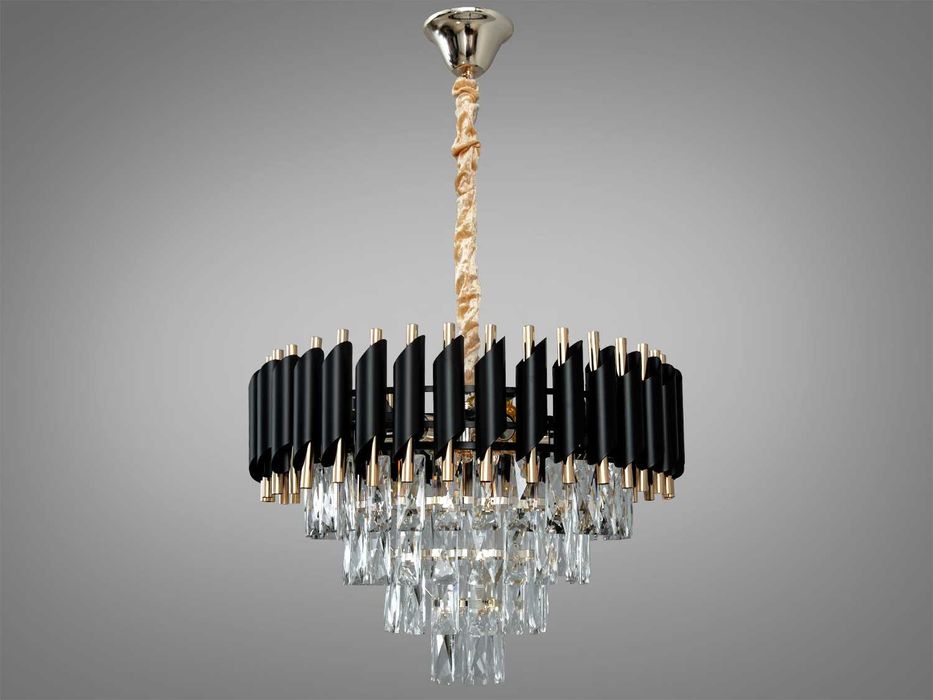 Сучасна кришталева люстра на 9 лампочок - Нова