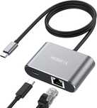 Adapter USB C Gigabit Ethernet 1000mb/s z portem ładowania