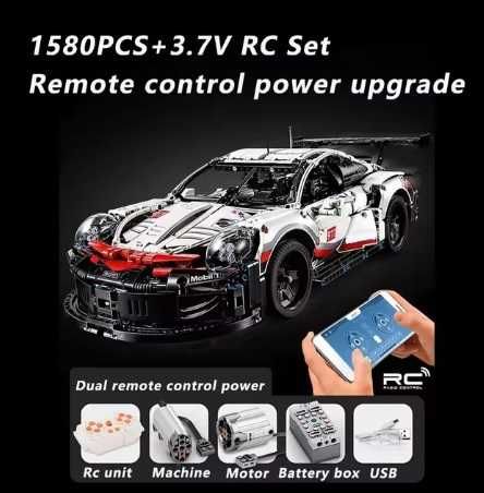 Klocki Porsche 911 RS 42096 RC skala 1:10 z silnikami jak LEGO1580szt