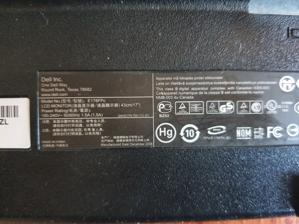 Монитор Dell E178FPc- 499грн