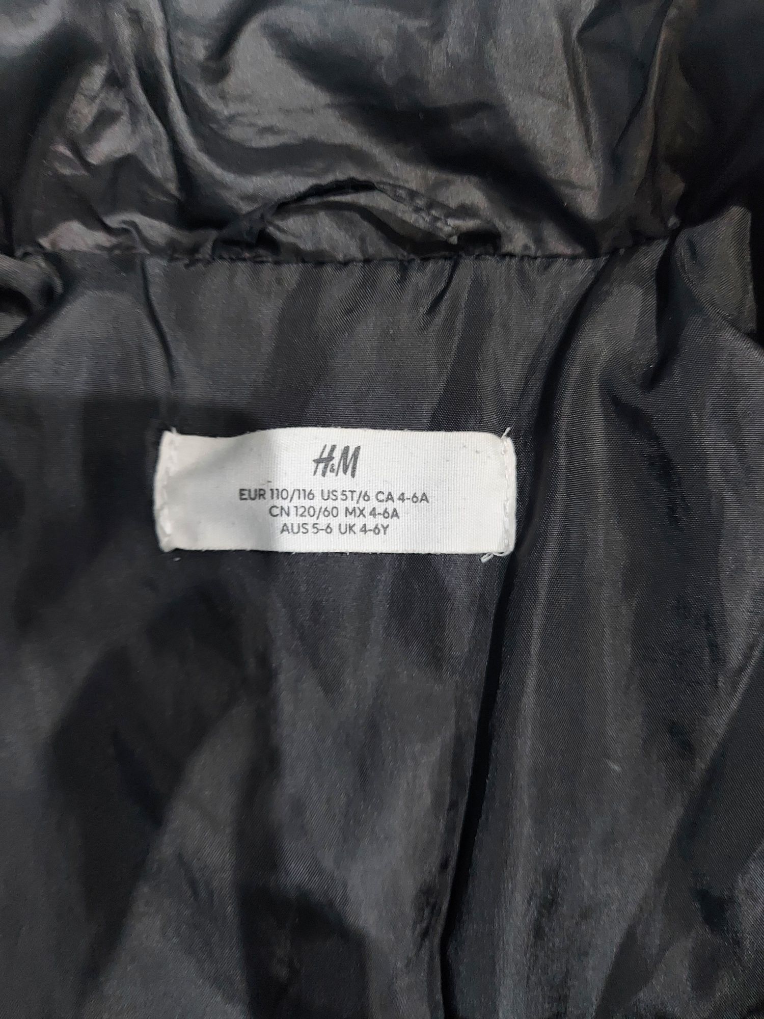 Kurtka puffer H&M nieprzemakalna r. 110/116