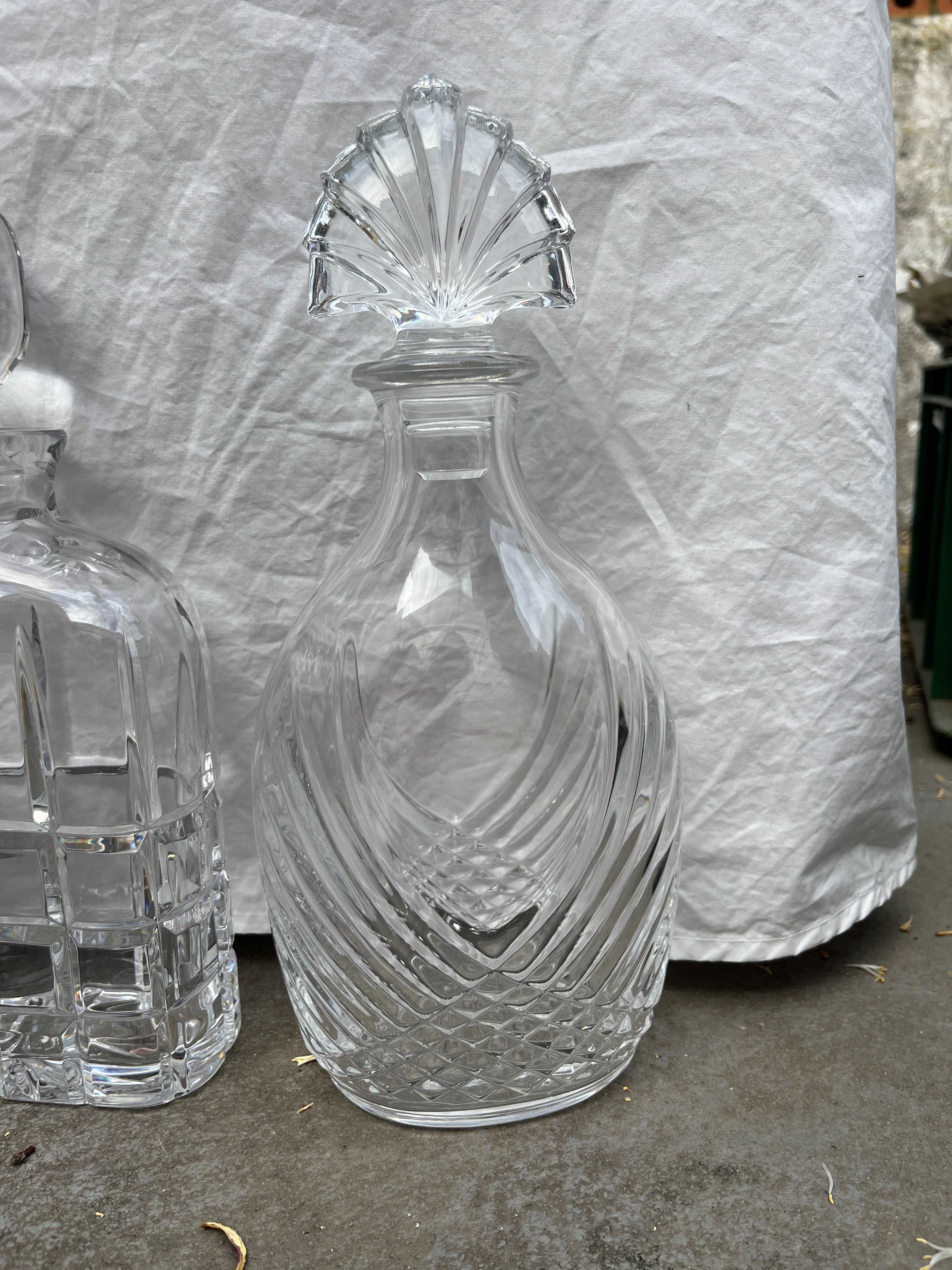 Conjunto jarras/garrafas decorativas vidro