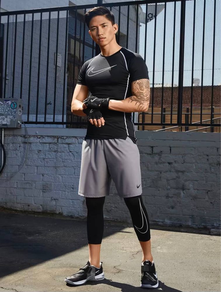 Футболка для спорта Nike Pro (компрессионная футболка, термо)