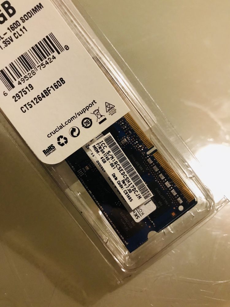 Pamięć RAM DDR3 Crucial 4 GB 1600