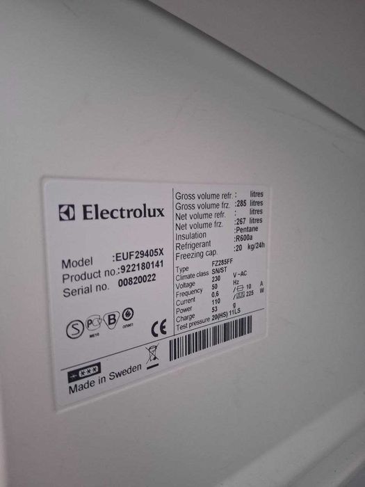 Холодильник б/в ELECTROLUX 200/60/60 Металік No Frost #07692