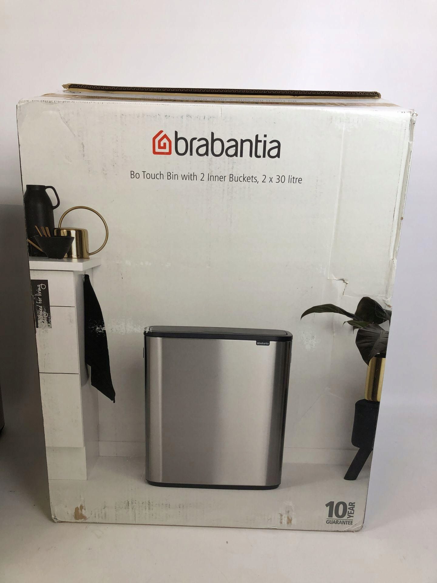 Brabantia Bo Touch Kosz 2x30L, matowy, sortowanie odpadów, Soft-Touch