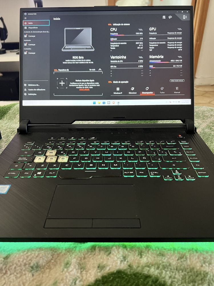 Portátil Asus strix scar III  como novo