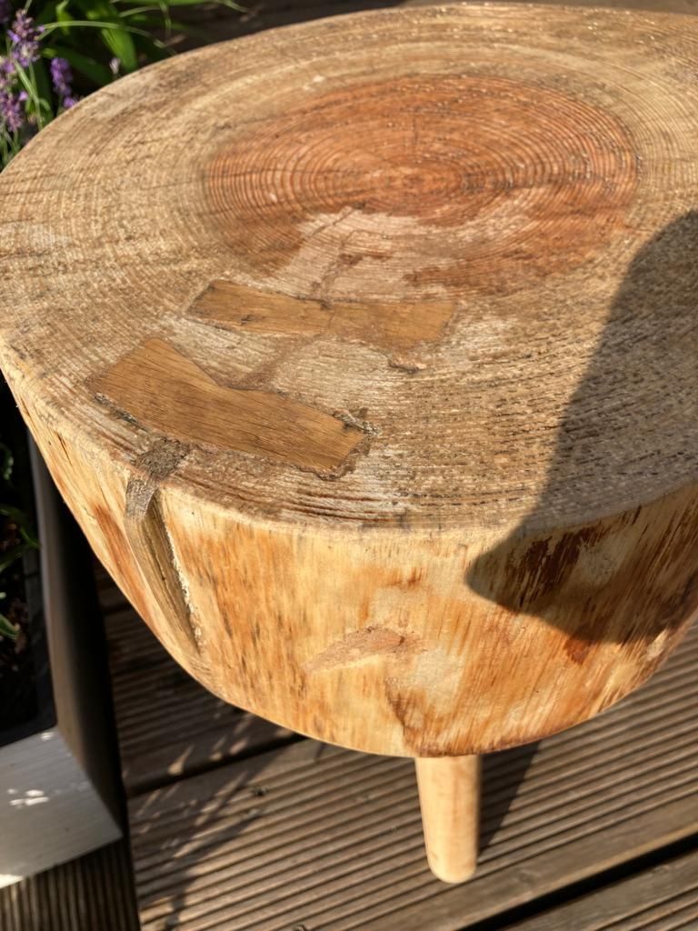 Stolik kawowy plaster drewna sosna