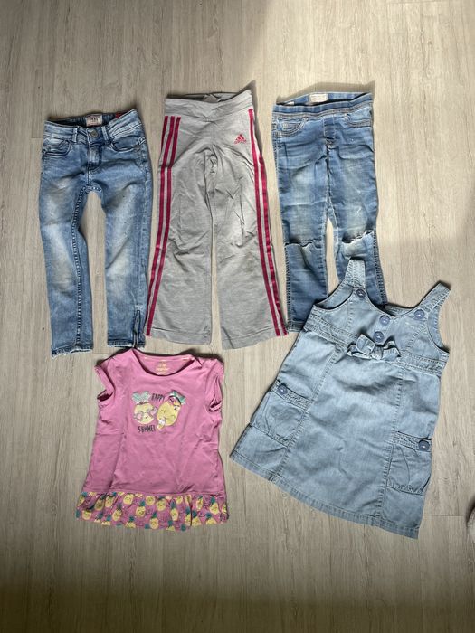 Paka zestaw ubran dla dzoewczynki spodnie rozm 110/116