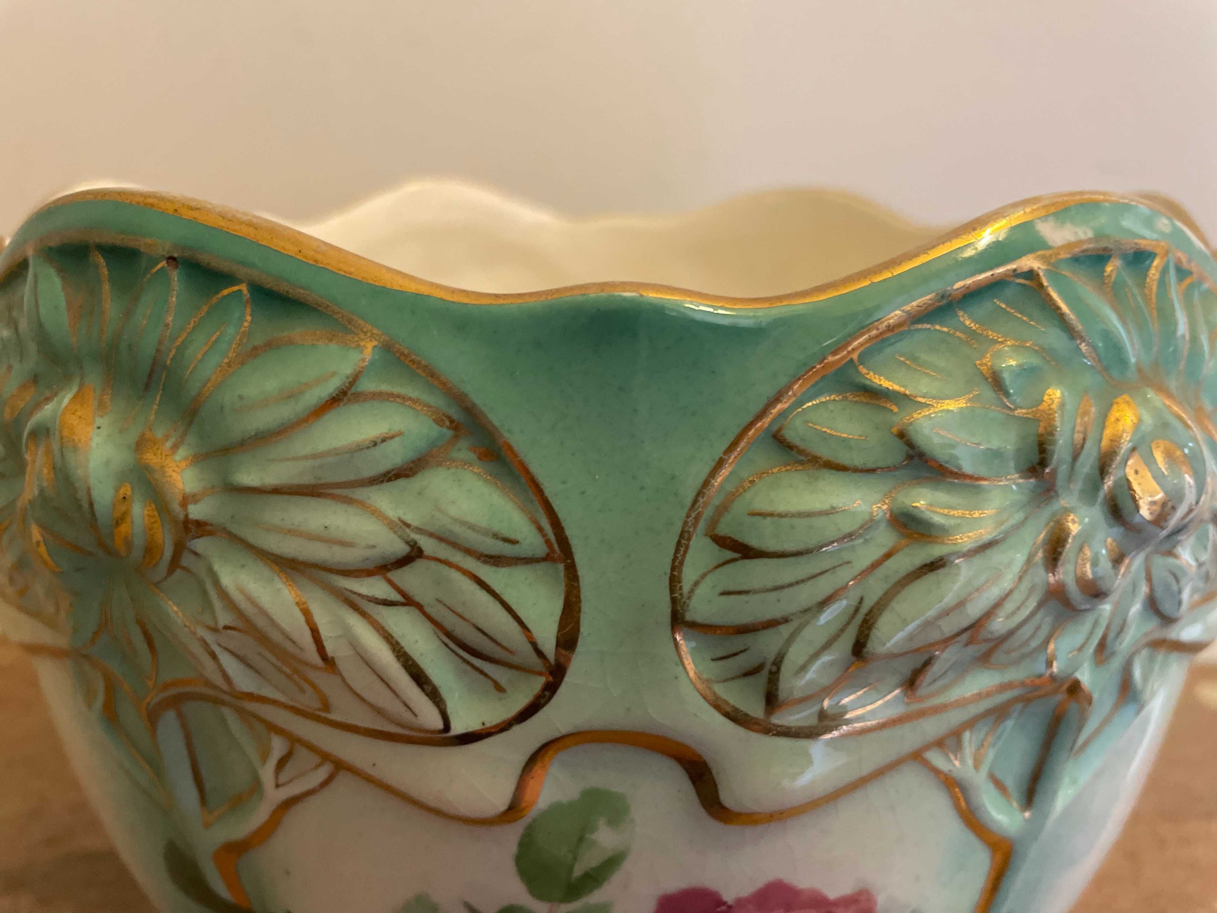 Vaso Cachepot em faiança antiga Portuguesa