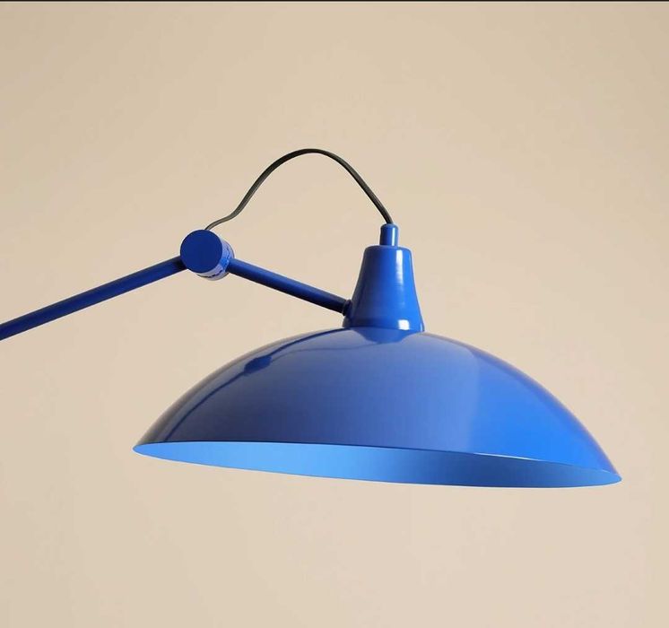 Nowoczesna niebieska lampa wisząca Aldex –nowa, z żarówką