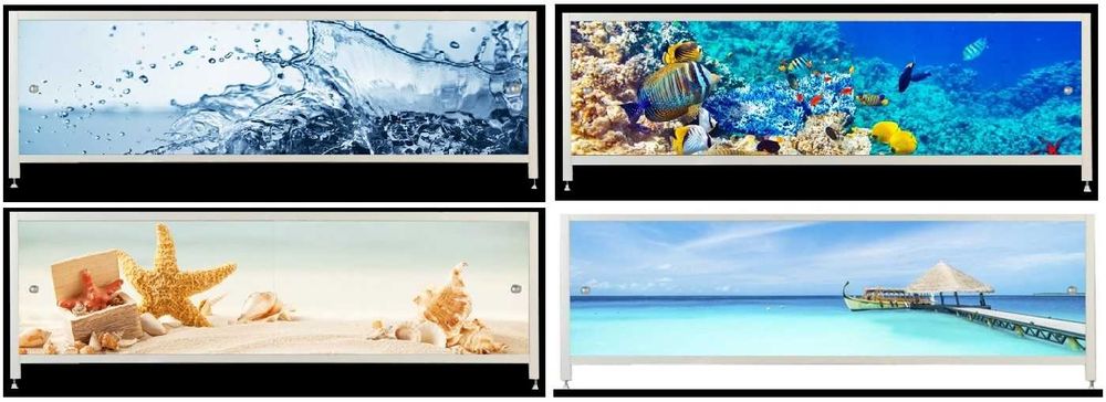 Экран, панель, обшивка под ванну. Алюминев. профиль. Раздвижные дверки