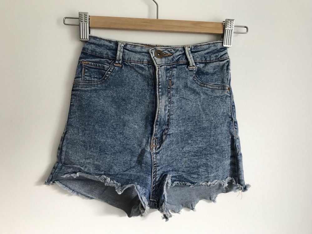 Spodenki szorty jeansowe high waist Bershka XS 34